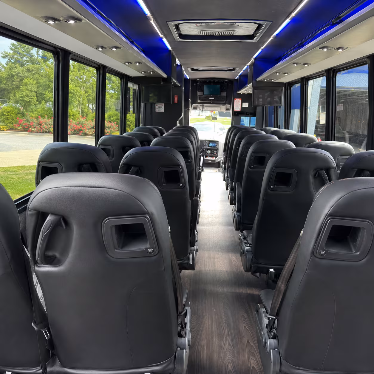 medford 25 passenger minibus inside