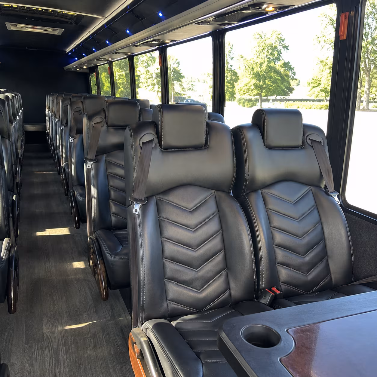 medford 25 passenger minibus interior