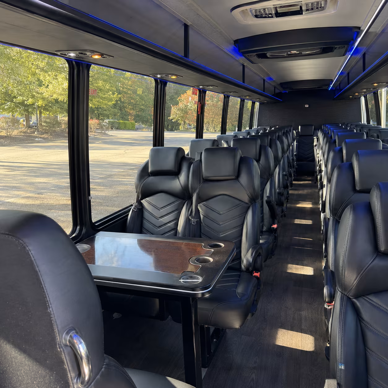 medford 28 passenger minibus inside