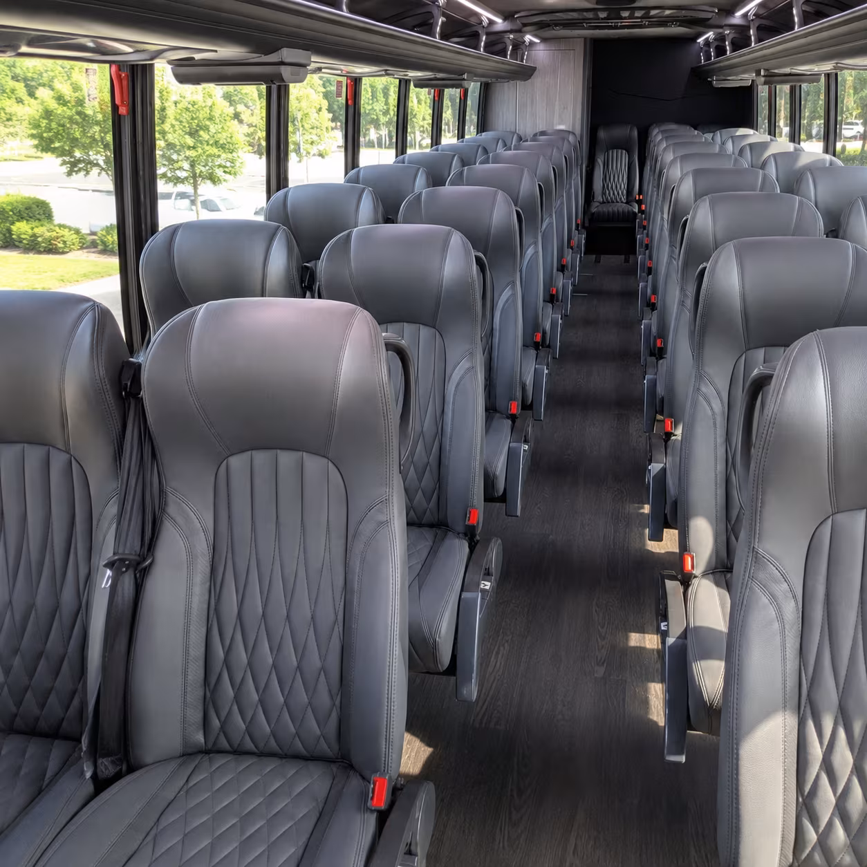 medford 28 passenger minibus interior