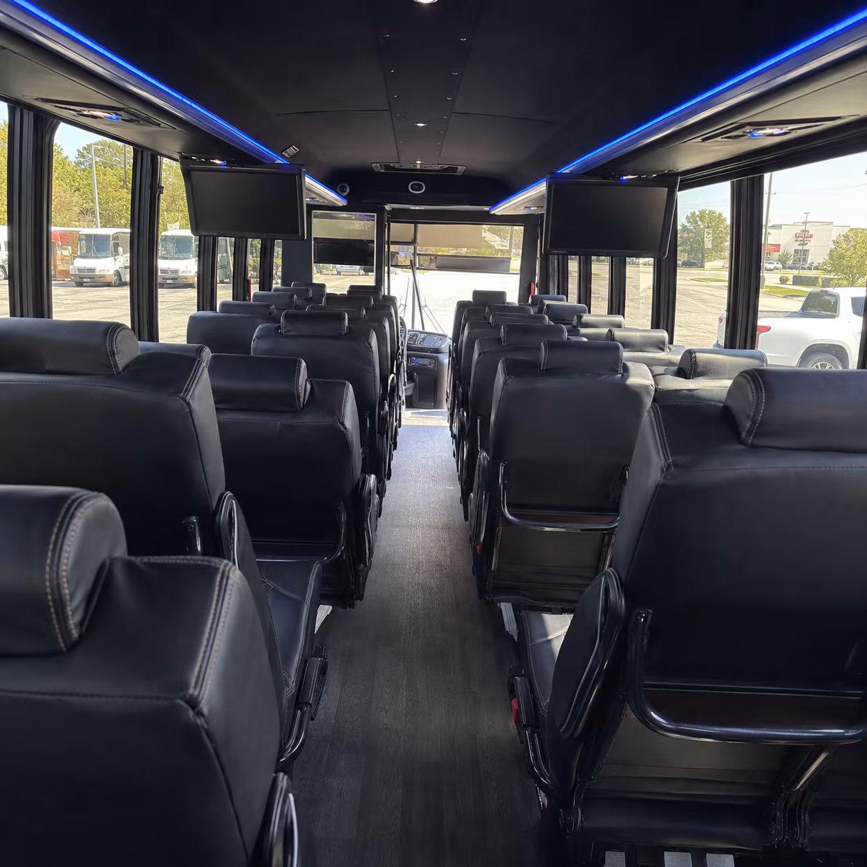 medford 30 passenger minibus inside