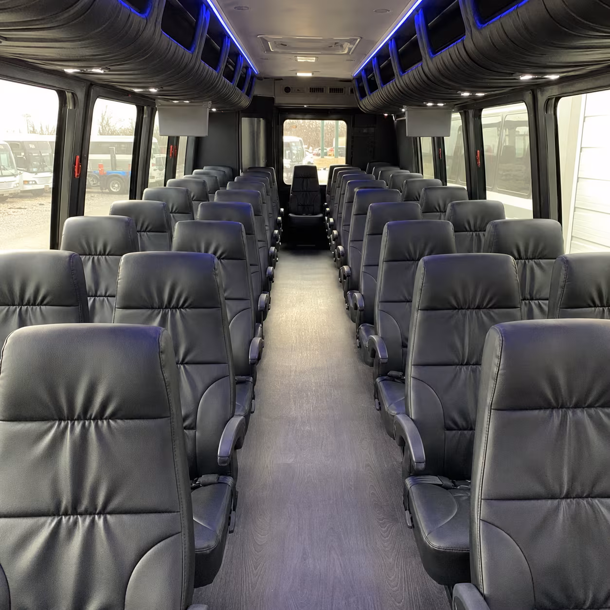 medford 30 passenger minibus interior
