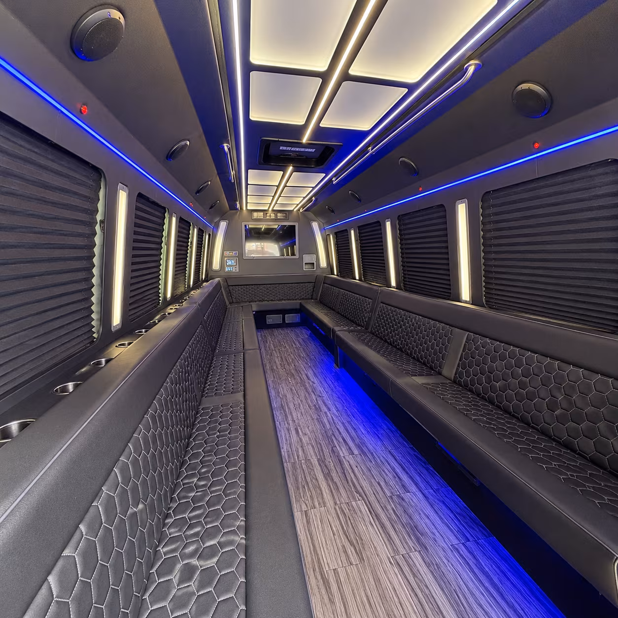 medford 30 passenger party bus interior