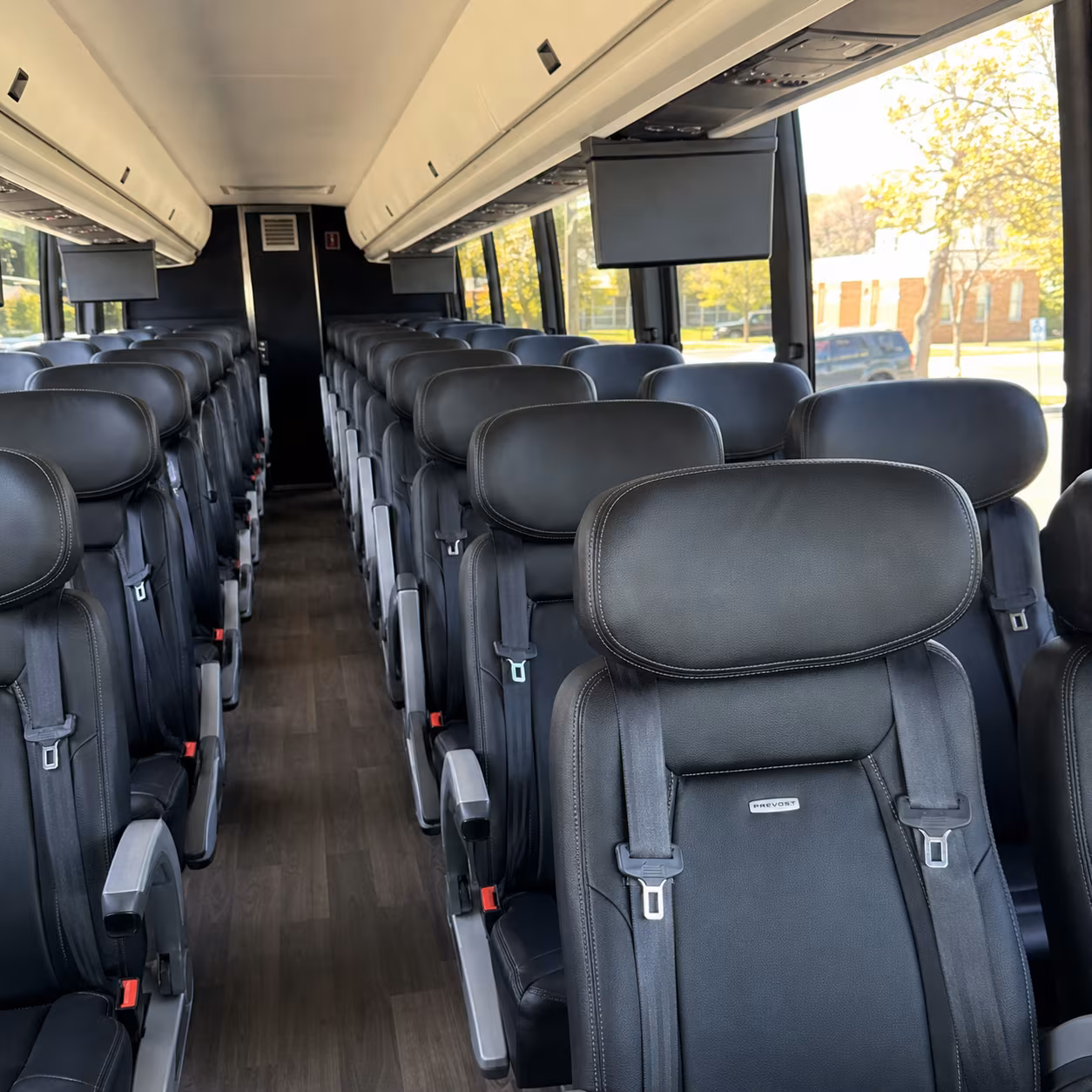 medford 45 passenger charter bus inside