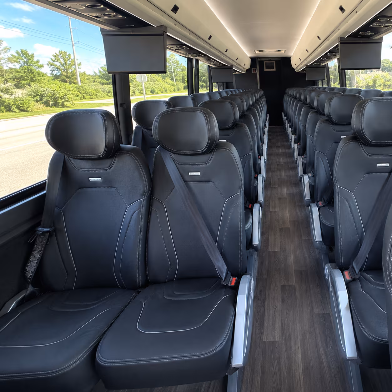 medford 47 passenger charter bus inside
