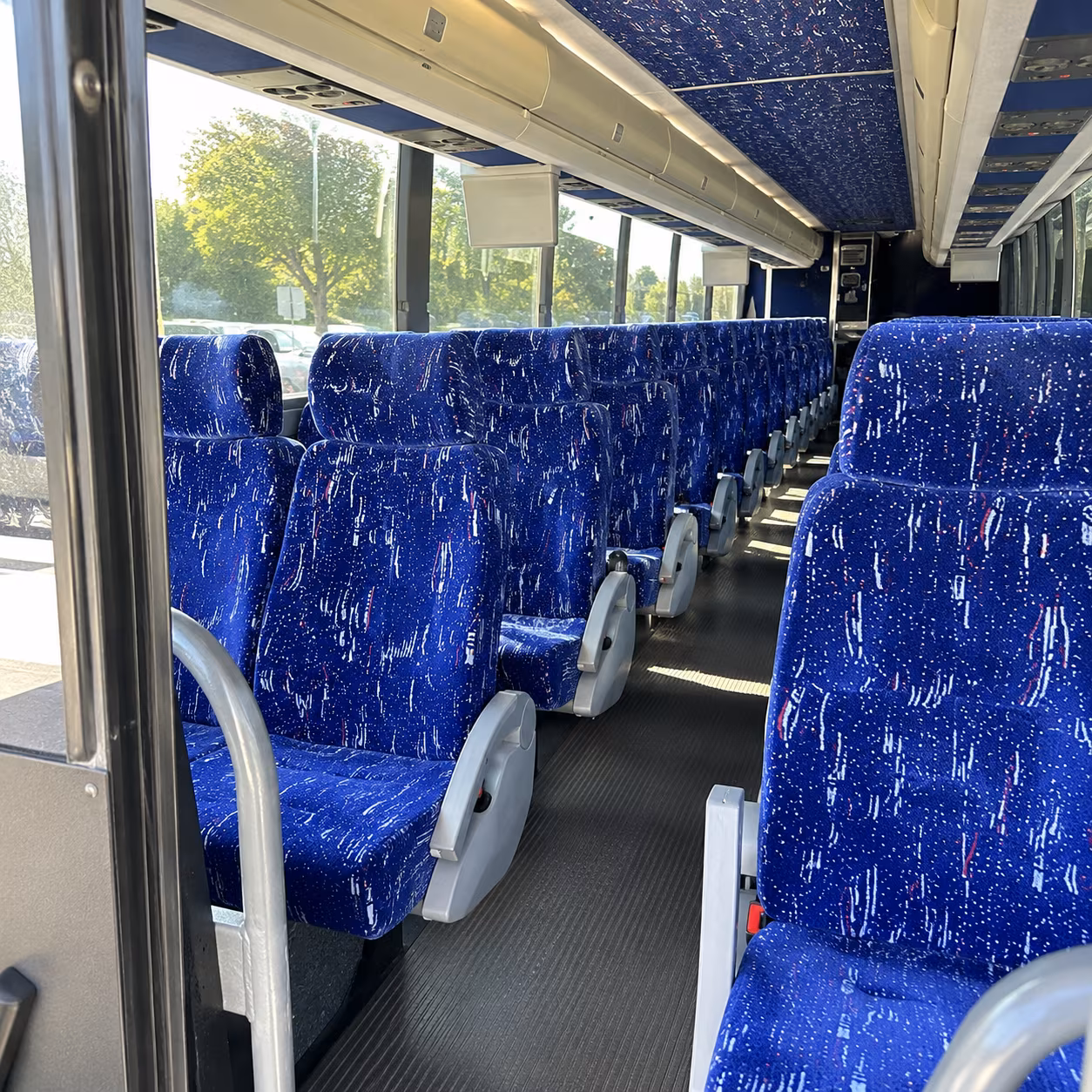 medford 50 passenger charter bus inside