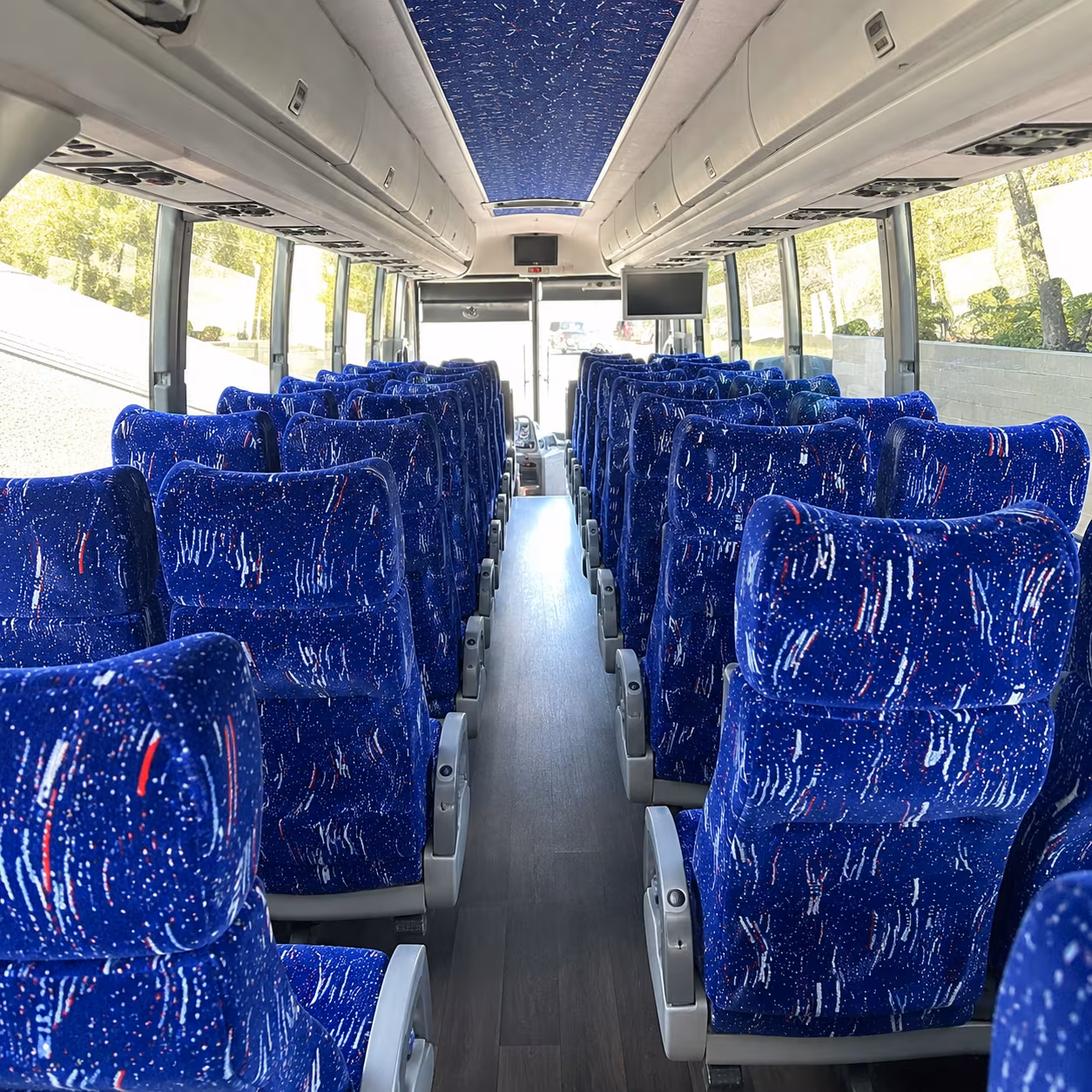 medford 50 passenger charter bus interior