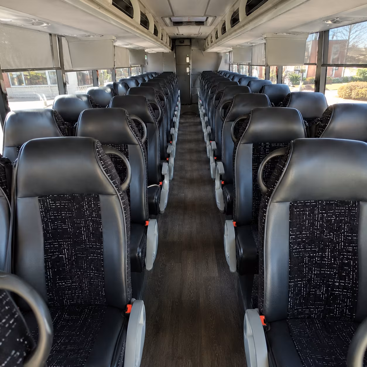 medford 54 passenger charter bus inside