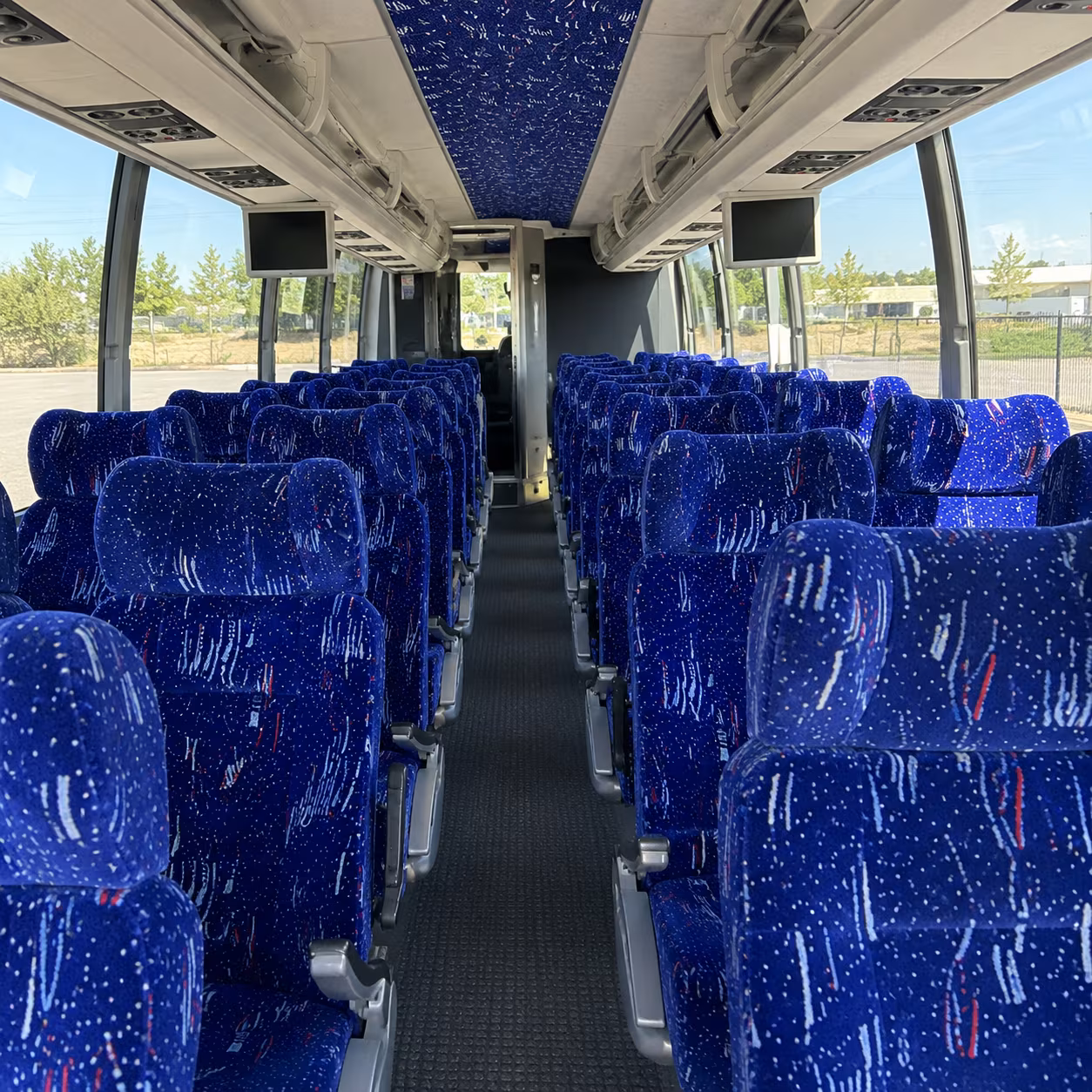 medford 54 passenger charter bus interior