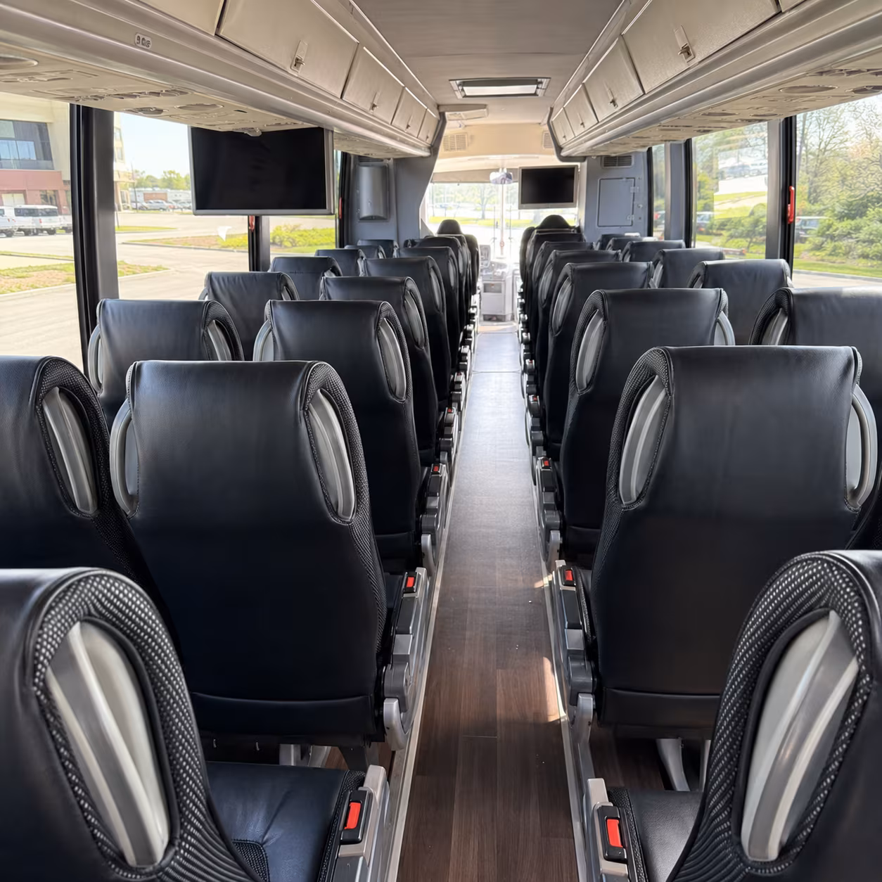 medford 56 passenger charter bus inside