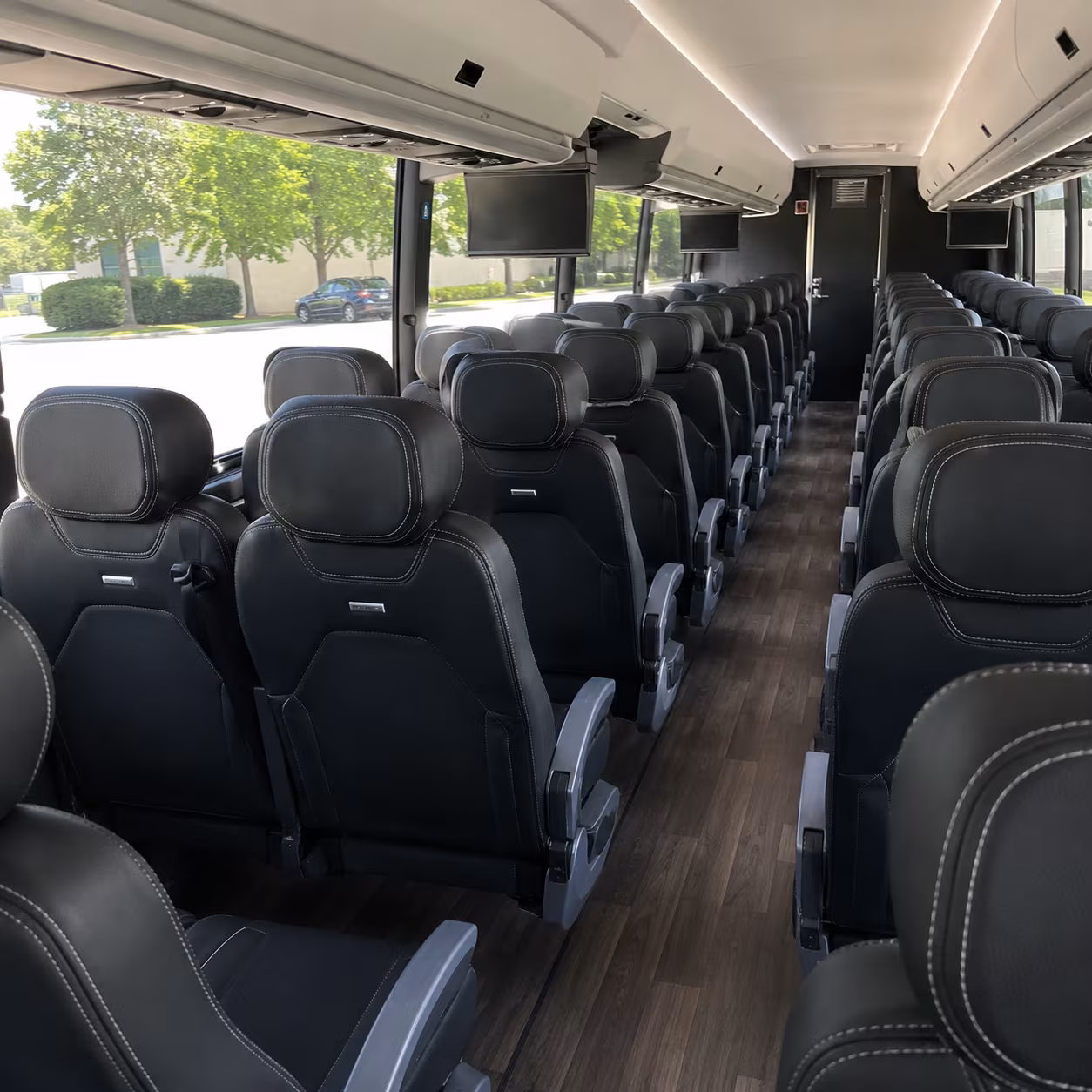 medford 56 passenger charter bus interior