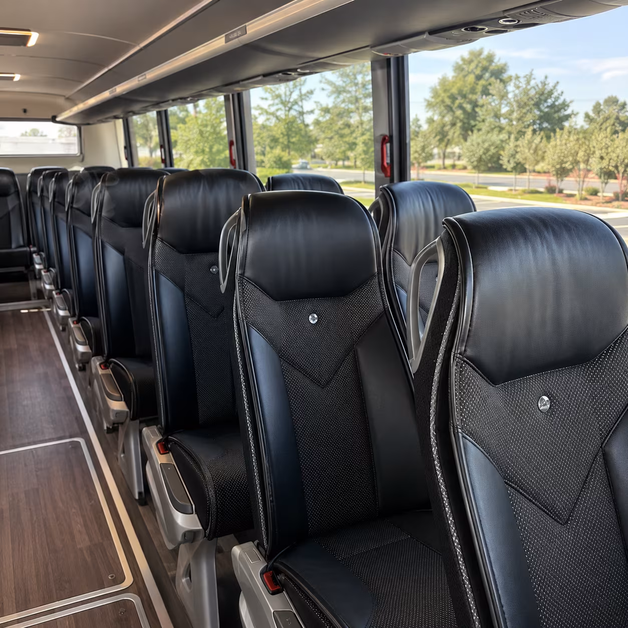 medford charter bus interior
