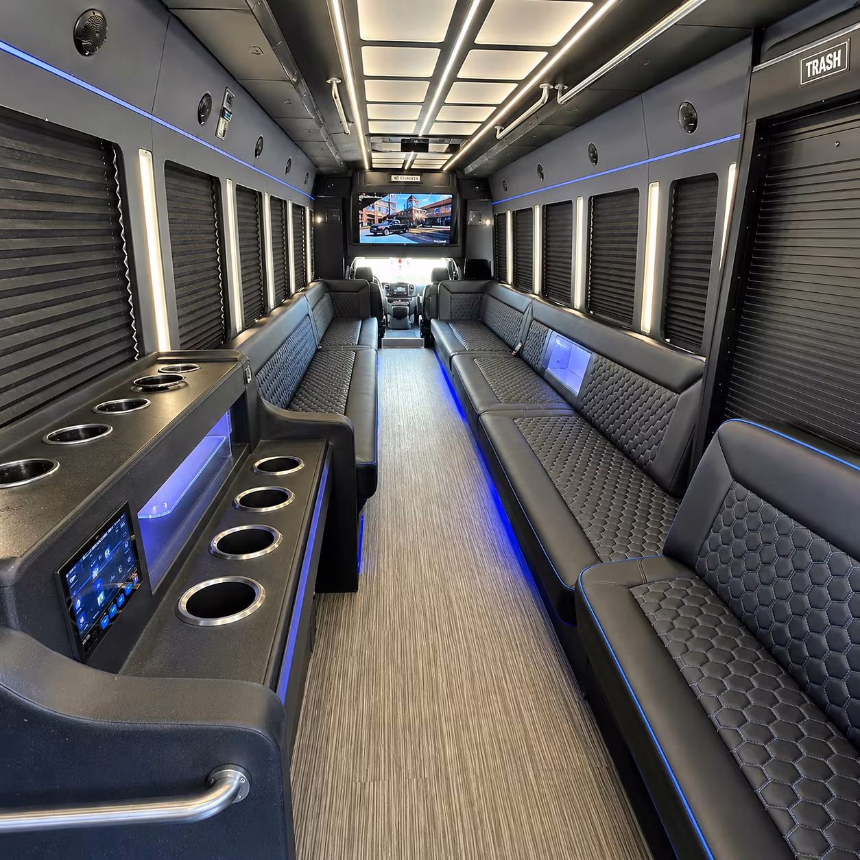 medford party bus interior